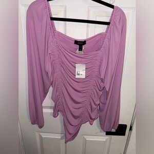 NWT Women's Pink Ruched Bodysuit